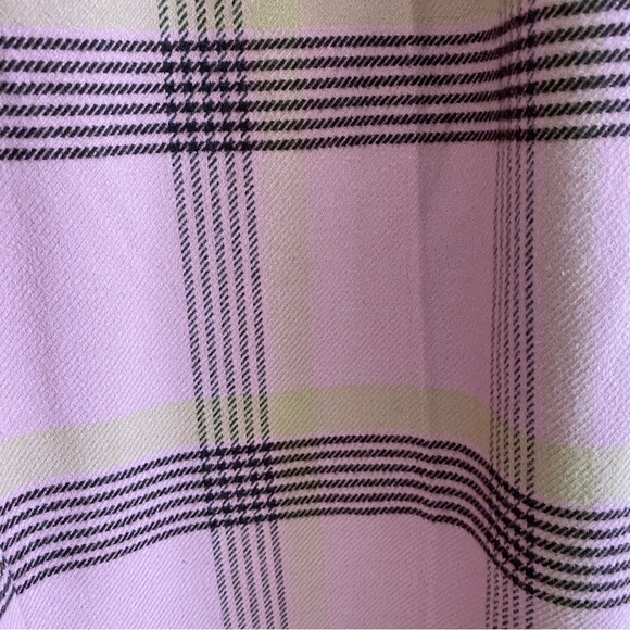 Aritzia Effortless Pant - High Waist Wide Leg - Pink Tartan 6 - Picture 3 of 4